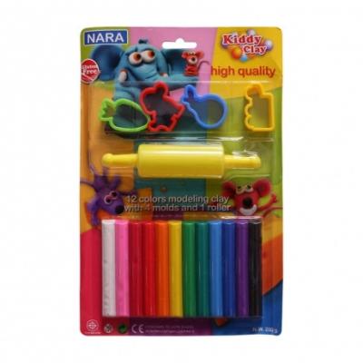 Đất nặn Kiddy Clay 12 màu có khuôn TS200124SMR